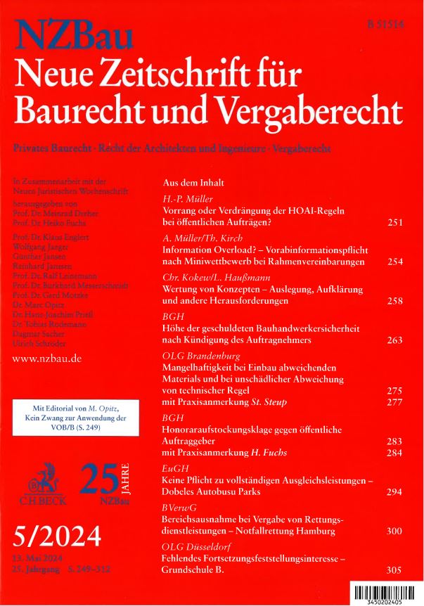 Information Overload? - Vorabinformationspflicht nach Miniwettbewerb bei Rahmenvereinbarungen