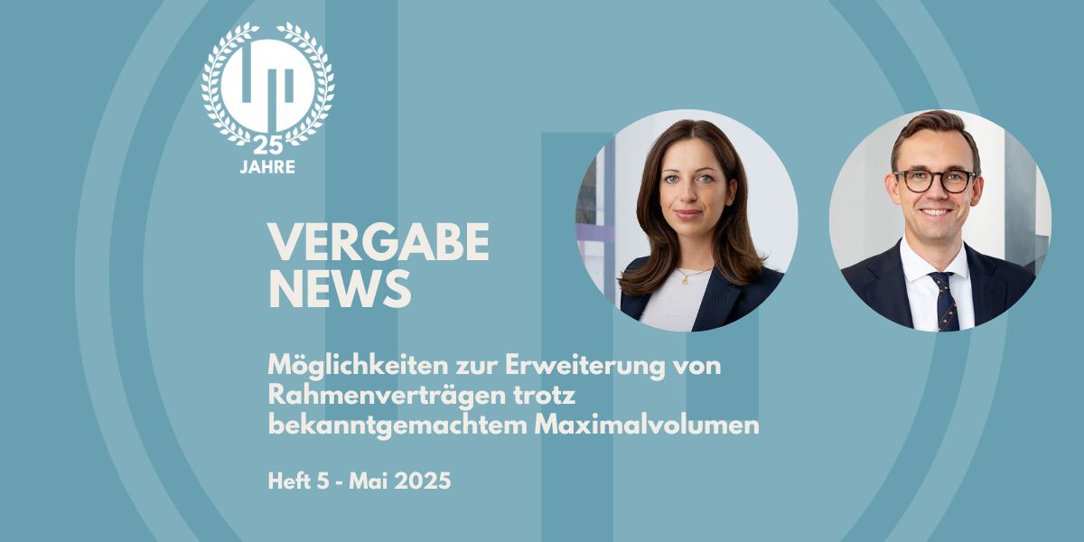 Neue Ausgabe der VergabeNews erschienen – Schwerpunkt zu Rahmenverträgen