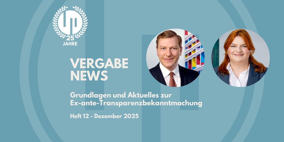 Grundlagen und Aktuelles zur Ex-ante-Transparenzbekanntmachung